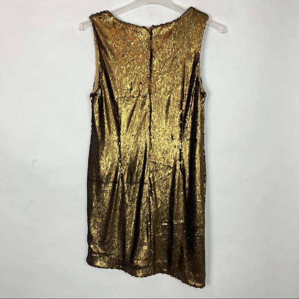 NBD revolve Dinara Mini Dress Gold metallic Sequin Cocktail Party NEW Size XL - Picture 7 of 8